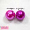 20mm Rose Pink Faux Acrylic Pearl Bubblegum Beads - Image 3 of 0