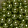 20mm Light Olive Green Faux Acrylic Pearl Bubblegum Beads Bulk - Image 2 of 0