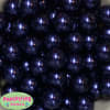20mm Navy Blue Faux Acrylic Pearl Bubblegum Beads Bulk - Image 1 of 0