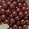 20mm Nutmeg Brown Faux Acrylic Pearl Bubblegum Beads - Image 1 of 0