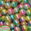 20mm Multi color Rainbow Pearl Bubblegum Beads - Image 2 of 0