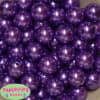20mm Purple Faux Acrylic Pearl Bubblegum Beads Bulk - Image 1 of 0