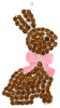 Chocolate Easter Bunny Rhinestone Pendant 46mm x 29mm - Image 1 of 0