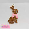 Chocolate Easter Bunny Rhinestone Pendant 46mm x 29mm - Image 2 of 0