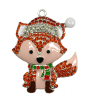 Darling Christmas Fox Rhinestone Pendant 46mm x 33mm - Image 1 of 0