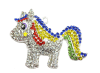 Rainbow Little Pony Rhinestone Pendant - Image 1 of 0