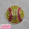 Rhinestone Yellow Softball Pendant 45mm x 45mm - Image 2 of 0