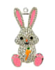 50mm x 28mm Easter Bunny with Carrot Rhinestone Pendant - Image 1 of 0