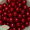 20mm Red Facet Acrylic Pearl Bubblegum Beads - Image 1 of 0