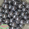 20mm Silver Facet Acrylic Pearl Bubblegum Beads - Image 1 of 0