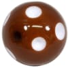 20mm Brown Polka Dot Bubblegum Beads - Image 1 of 0