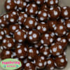 20mm Brown Polka Dot Bubblegum Beads Bulk - Image 1 of 0