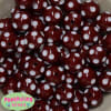 20mm Burgundy Red Polka Dot Bubblegum Beads - Image 1 of 0