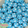 20mm Cyan Blue Polka Dot Bubblegum Beads Bulk - Image 1 of 0