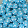 20mm Cyan Blue Polka Dot Bubblegum Beads Bulk - Image 2 of 0