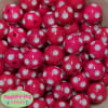 20mm Hot Pink Polka Dot Bubblegum Beads Bulk - Image 1 of 0