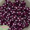 20mm Maroon Polka Dot Bubblegum Beads - Image 1 of 0