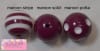 20mm Maroon Polka Dot Bubblegum Beads - Image 3 of 0