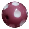 20mm Mauve Polka Dot Bubblegum Beads - Image 1 of 0
