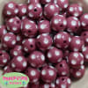 20mm Mauve Polka Dot Bubblegum Beads - Image 2 of 0