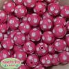 20mm Rose Polka Dot Bubblegum Beads Bulk - Image 1 of 0