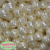 20mm Cream Pumpkin Style Acrylic Bubblegum Bead - Image 1 of 0