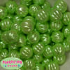 20mm Lime Green Pumpkin Style Acrylic Bubblegum Bead - Image 2 of 0