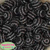 20mm Silver and Black Stripe Rhinestone Bubblegum Beads - Image 2 of 0