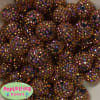 20mm Bronze Rhinestone Bubblegum Beads - Image 2 of 0