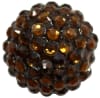 20mm Brown Rhinestone Bubblegum Beads - Image 1 of 0