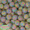 20mm Pastel Confetti Rhinestone Bubblegum Beads Bulk - Image 1 of 0