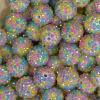 20mm Pastel Confetti Rhinestone Bubblegum Beads Bulk - Image 2 of 0