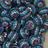 20mm Frozen Stripe Rhinestone Bubblegum Beads - Image 2 of 0