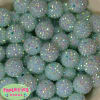20mm Pale Mint Rhinestone Bubblegum Beads - Image 1 of 0