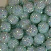 20mm Pale Mint Rhinestone Bubblegum Beads - Image 2 of 0