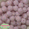 20mm Ice Pink Rhinestone Bubblegum Beads - Image 1 of 0