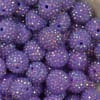 	 20mm Lavender Rhinestone Bubblegum Beads Bulk - Image 2 of 0