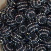 20mm Navy & Silver Stripe Rhinestone Bubblegum Beads Bulk - Image 2 of 0