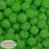 20mm Neon Lime Rhinestone Bubblegum Beads - Image 2 of 0