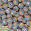 20mm Pastel Stripe Rhinestone Bubblegum Beads - Image 2 of 0