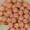 20mm Spring Stripe Rhinestone Bubblegum Beads - Image 1 of 0