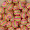 20mm Spring Stripe Rhinestone Bubblegum Beads - Image 2 of 0