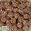 20mm Pink & Gold Stripe Rhinestone Bubblegum Beads - Image 2 of 0