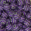 20mm Purple and Silver Stripe Rhinestone Bubblegum Bead - Image 2 of 0