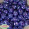 20mm Purple Rhinestone Bubblegum Beads - Image 1 of 0