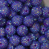 20mm Purple Rhinestone Bubblegum Beads - Image 2 of 0