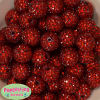 20mm Red Rhinestone Bubblegum Beads Bulk - Image 1 of 0