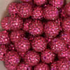 20mm Rose Rhinestone Bubblegum Beads - Image 2 of 0