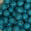 20mm Turquoise Rhinestone Bubblegum Beads Bulk - Image 2 of 0