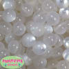 20mm White Shimmer Bubble Style Acrylic Gumball Bead - Image 1 of 0